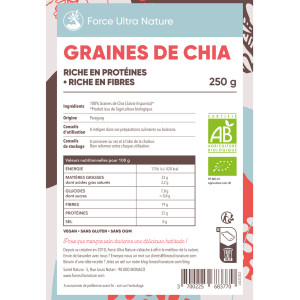 Graines de Chia Bio - informations nutritionnelles