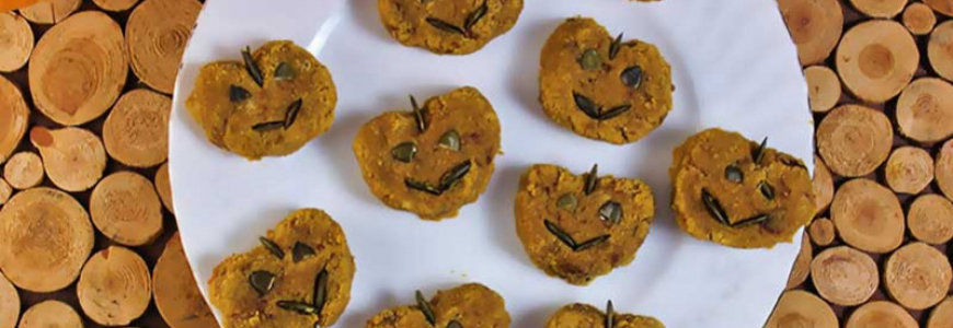 Biscuits d’Halloween sans gluten à la protéine de citrouille